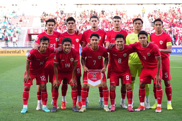 Timnas U23 Indonesia saat meladeni tantangan pada laga Piala Asia U-23 2024 yang digelar di Uzbekistan. Skuad asuhan Shin Tae-yong ini akan menghadapi Guinea dalam partai playoff menuju Olimpiade 2024 di Prancis